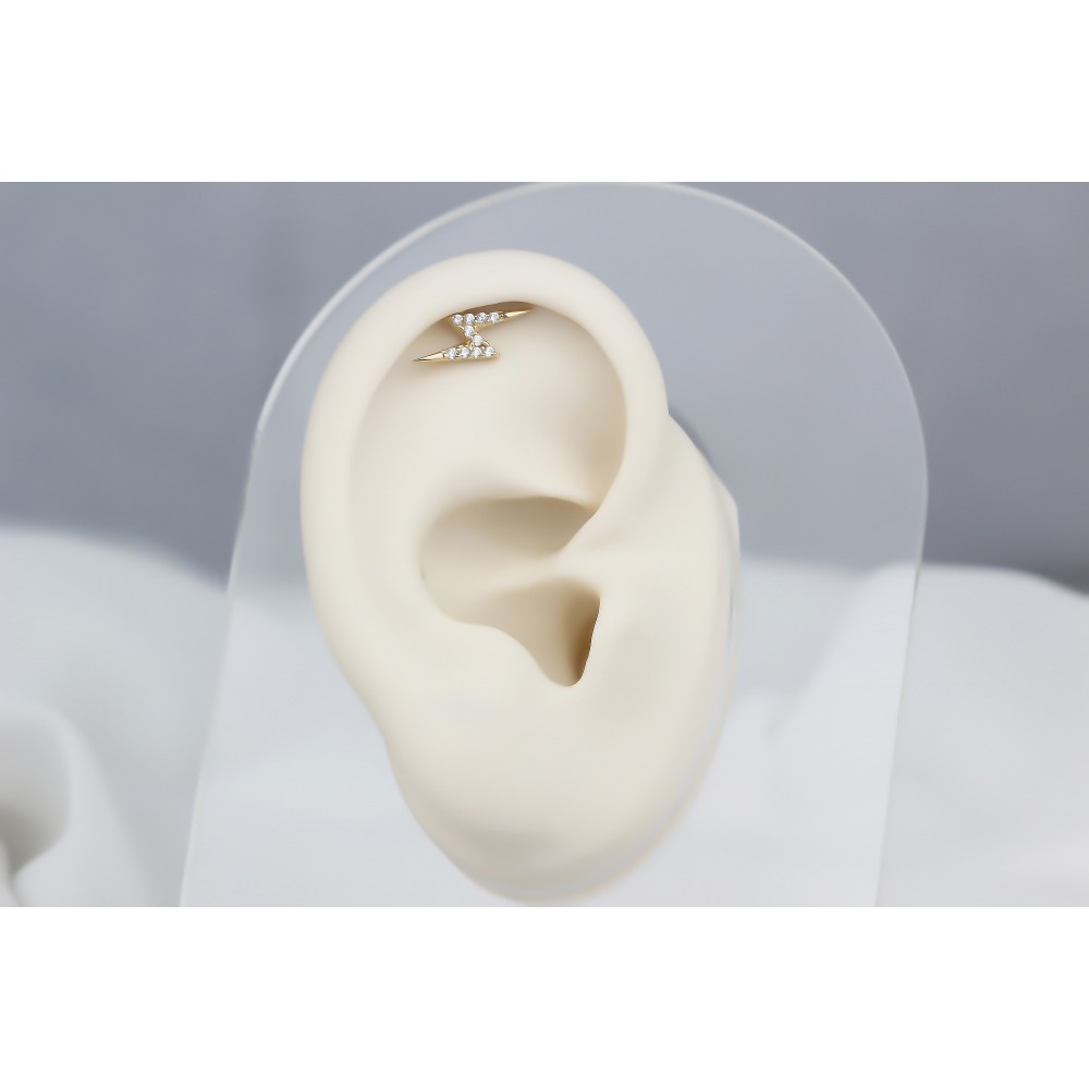 Glorria Altın Şimşek Helix Piercing