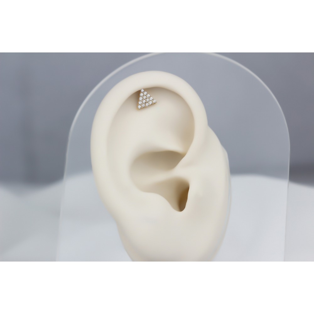 Glorria Altın Üçgen Helix Piercing