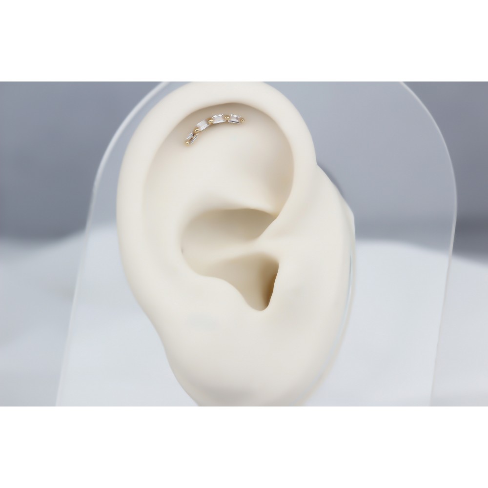 Glorria Altın Baget Helix Piercing