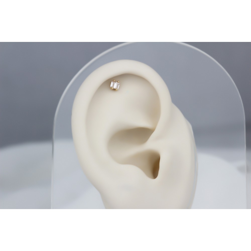 Glorria Altın Geometrik Helix Piercing