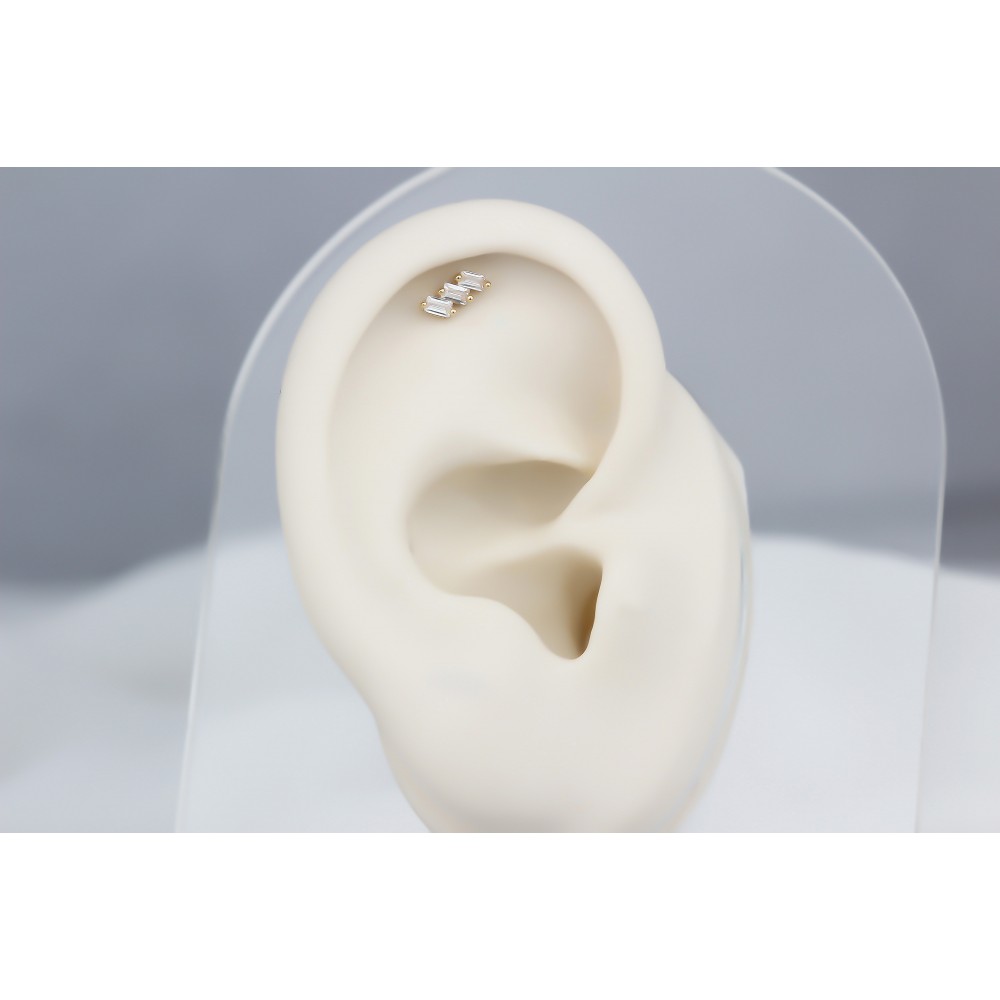 Glorria Altın Geometrik Helix Piercing