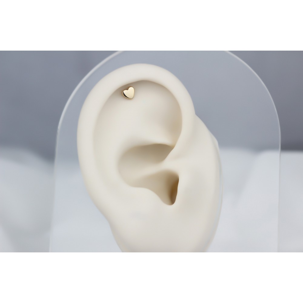 Glorria Altın Kalp Helix Piercing