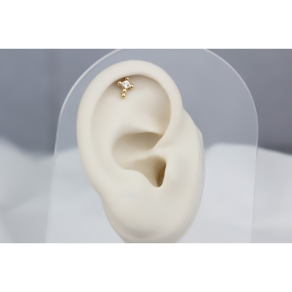 Glorria Altın Tektaş Helix Piercing