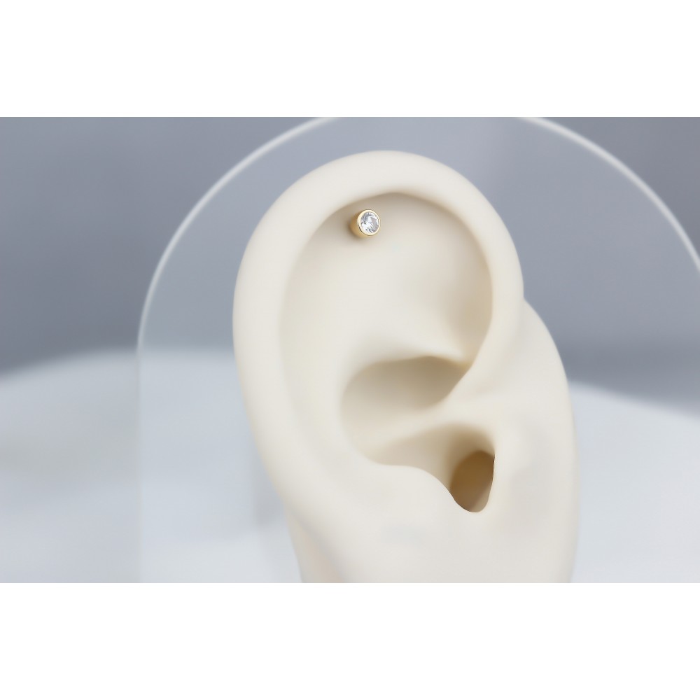 Glorria Altın Tektaş Helix Piercing