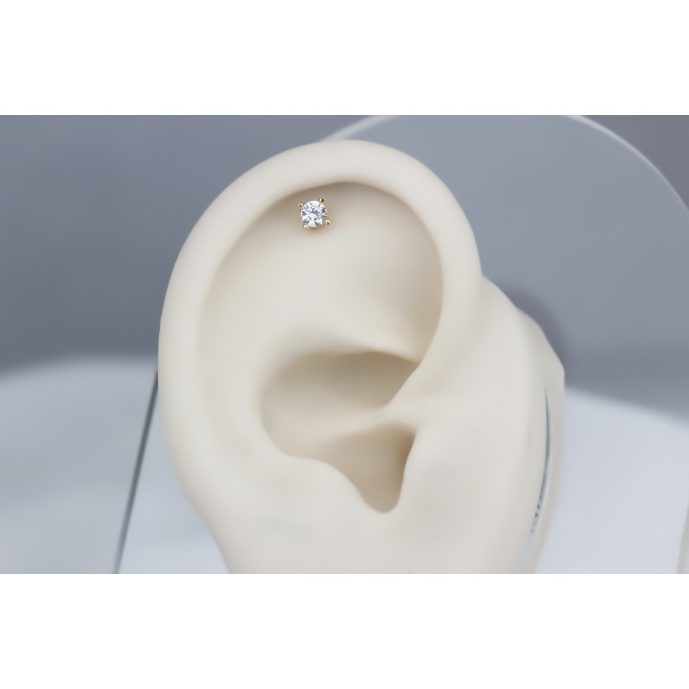 Glorria Altın Tektaş Helix Piercing