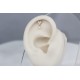 Glorria Altın İnci Üç Taş Helix Piercing