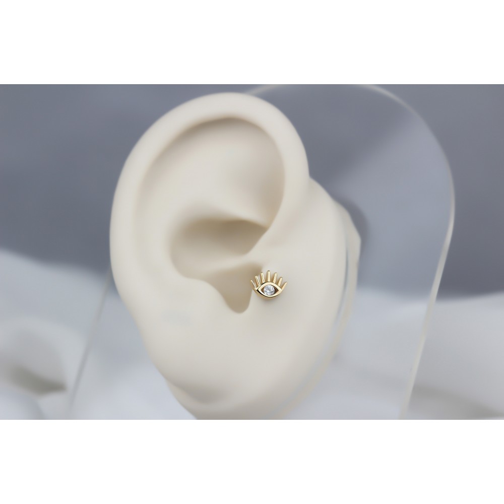 Glorria Altın Göz Tragus Piercing