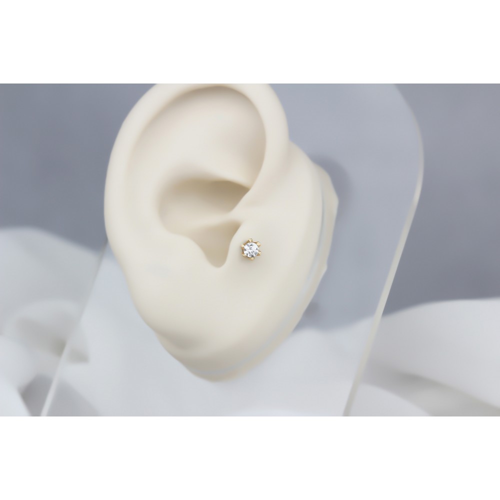 Glorria Altın Tektaş Tragus Piercing