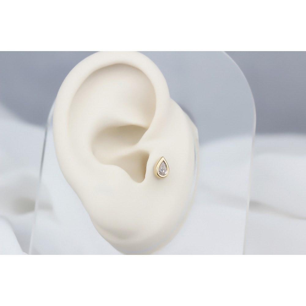 Glorria Altın Damla Tragus Piercing