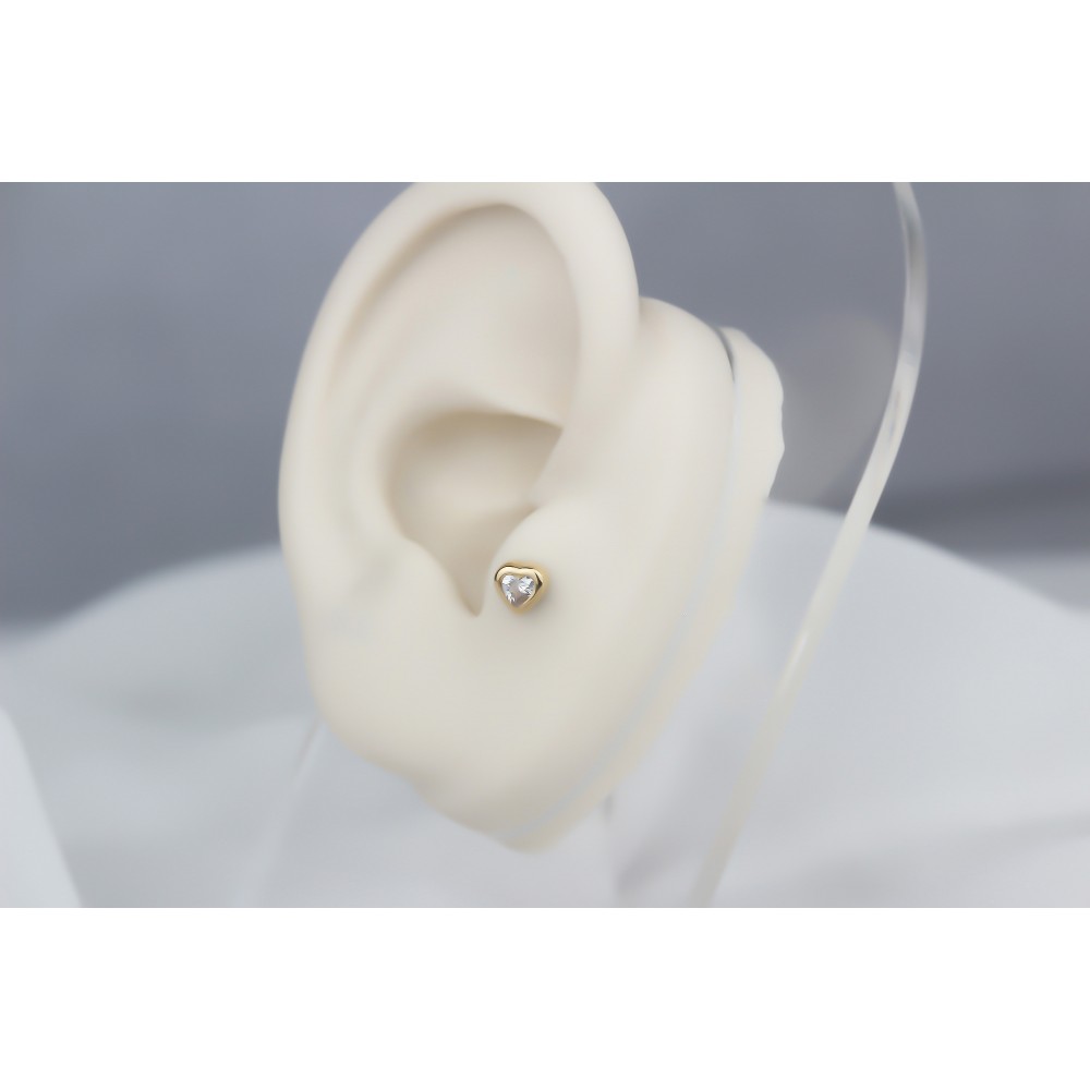 Glorria Altın Kalp Tragus Piercing